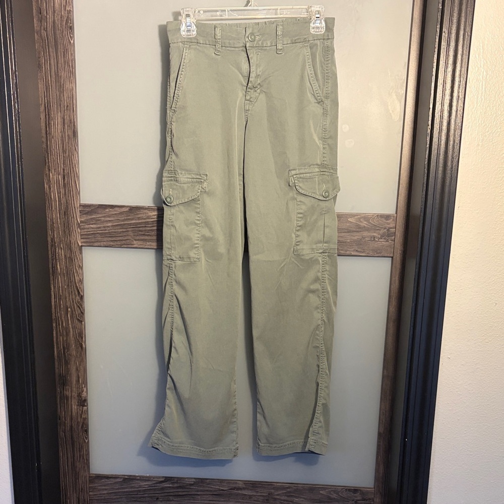American Eagle Cargo Wide Leg Pants Olive Size 000
